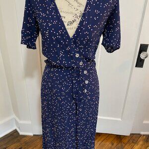 Rouje Paris Polka Dot Print Midi Dress FR38 / US M